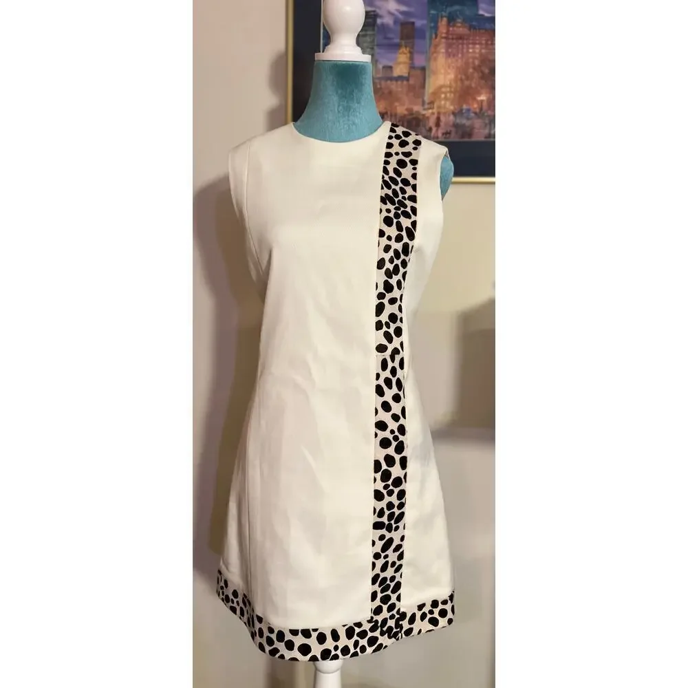 Edun Dress white and animal print. Chic stylish design. - Picture 3 of 11